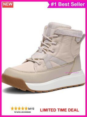 Women's Lace-Up Winter Snow Boots Fleece Lined Ankle Booties